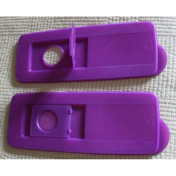 2 Tupperware 2705c-1 Purple Lids Only Fresh N Pure Ice Cube Tray Replacement - Picture 3 of 3